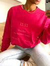 11:11 sweatshirt hot pink
